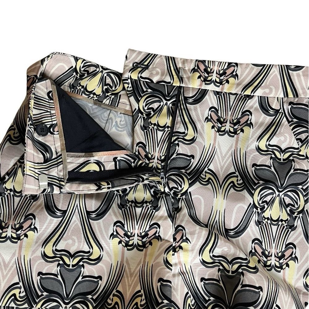 M MISSONI Shorts Black Grey Cream Pattern Flat Front Womens Size 38 US Size 2 - Picture 5 of 10